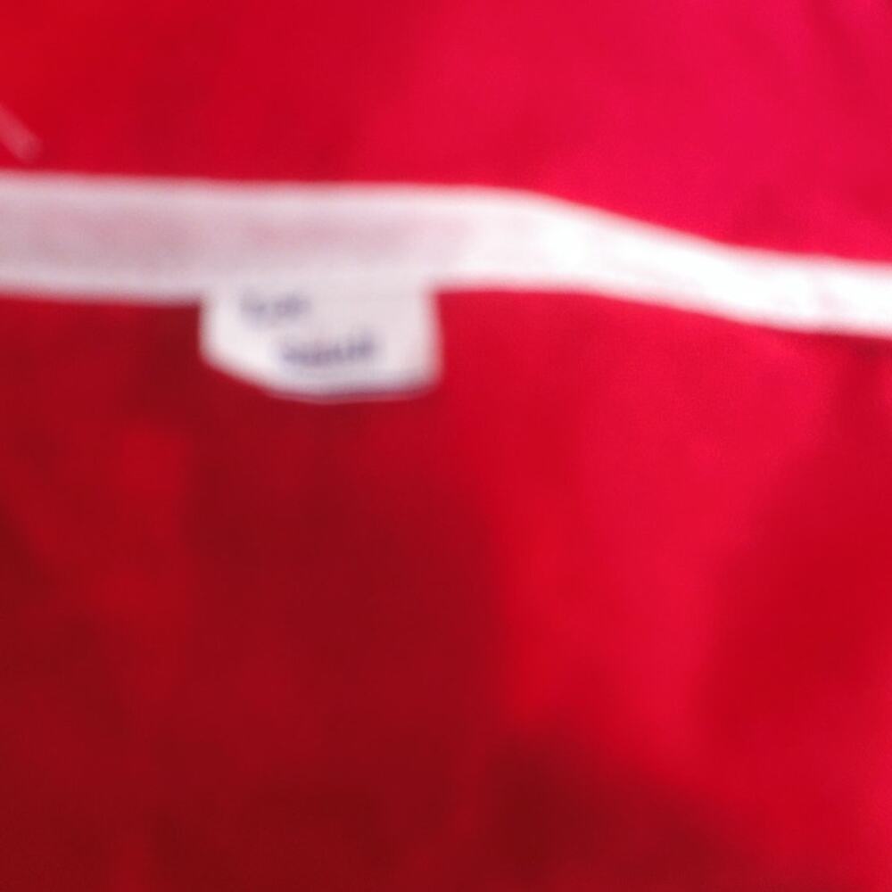 Vintage Red Flannel Housecoat Button Front Lace Pocket Dress Small NWT - Picture 4 of 7